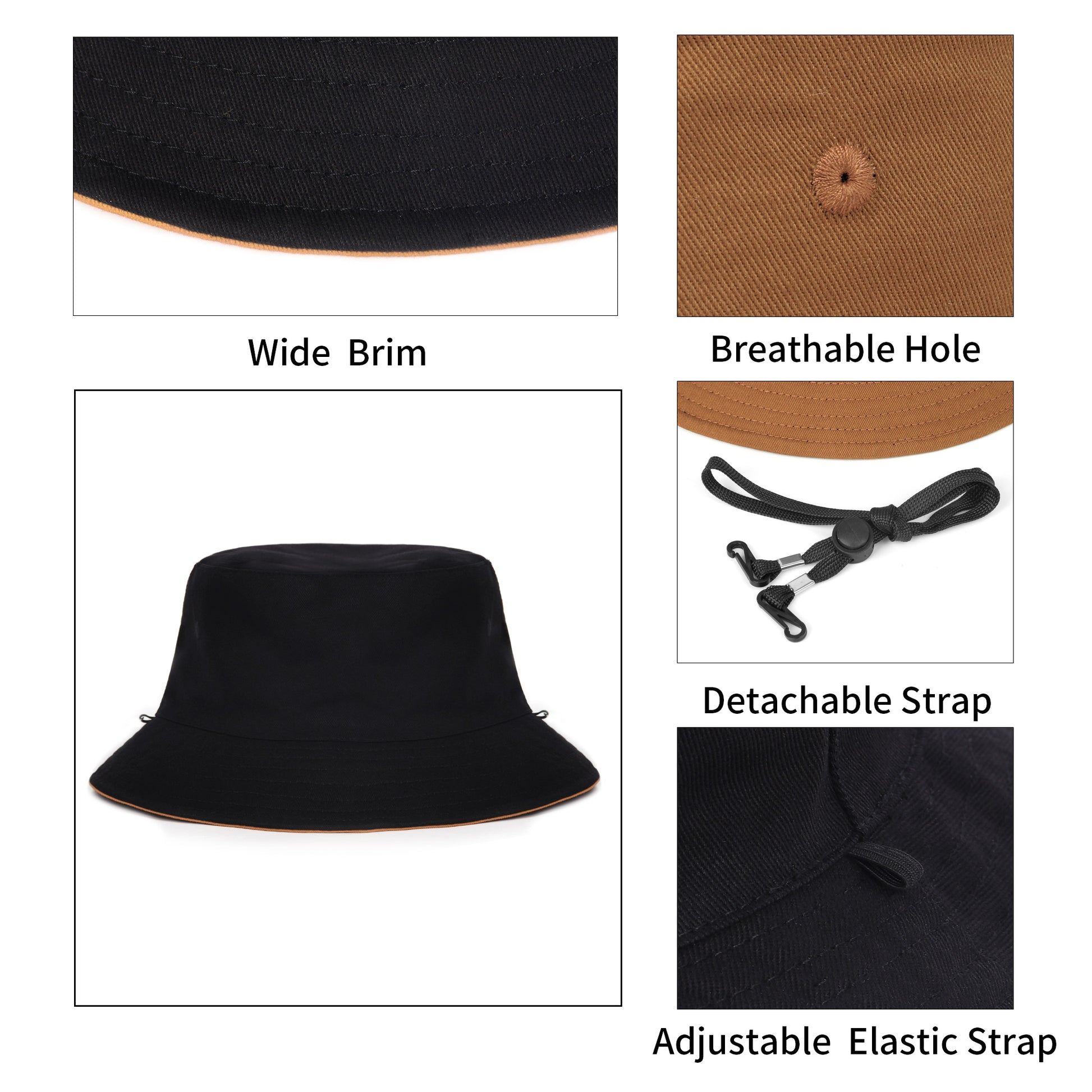 Oversize XXL Bucket Hat, Extra Large Unisex Reversible Cotton Bucket Hats,  Double Side Wear Fishing Hat Summer Sun Hat 